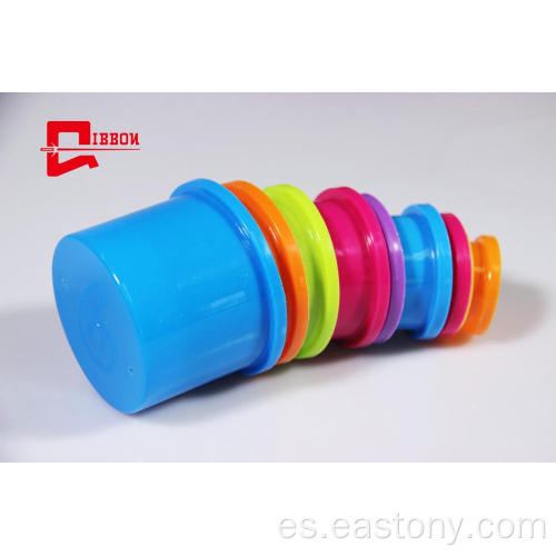 Juego educativo 9 tazas en diferentes colores